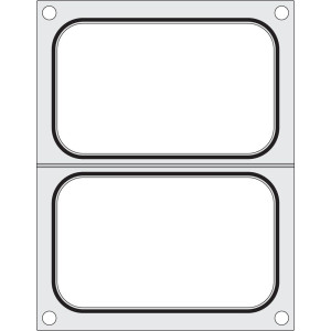Dichtungsmatrix für manuelle Versiegelungsmaschine - 2 Fächer 178 x 113 mm - Hendi