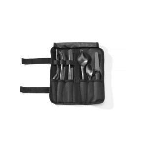 Set von 6 Dressing-Chef Schwarz HENDI | Ergonomische Werkzeuge aus Edelstahl mit schwarzem Überzug | Ideal zum Servieren von Ger