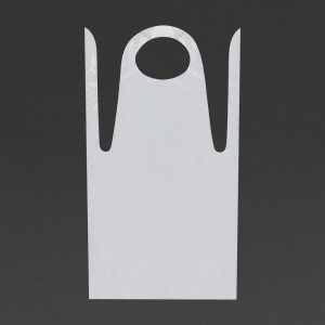 Einweg-Schürze Weiß aus Polyethylen - Packung mit 100 Stück - FourniResto - Fourniresto