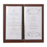 Contemporary A5 Light Brown Menu Cover - Securit - Fourniresto