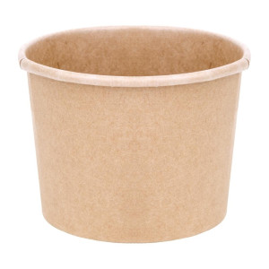 Soup Pots 340 ml 98 mm - Pack of 500 in Kraft Cardboard