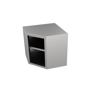 Angular Wall Cabinet Stainless Steel - Professional Kitchen Storage
