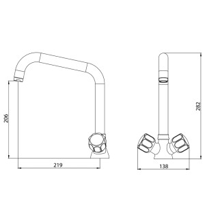 Robinet Monotrou CombiSteel 7013.1605 - Robinet Mélangeur Cuisine Professional