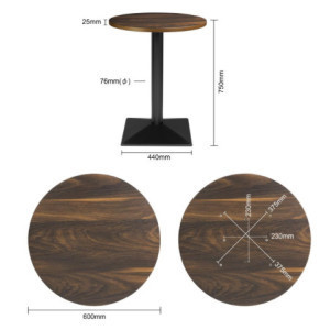 Round Table Dark Wood Effect - ⌀ 60 cm - Bolero