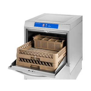 Professioneller Geschirrspüler mit Flüssigkeits- und Reinigungsmitteldosierer - 50x50 cm Dynasteel