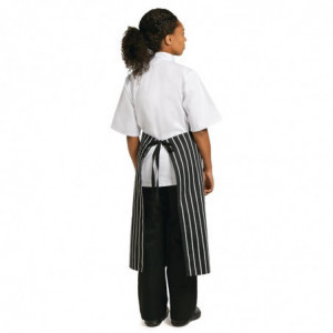 Schwarz-weiße gestreifte Küchenschürze 760 x 970 mm - Whites Chefs Clothing - Fourniresto