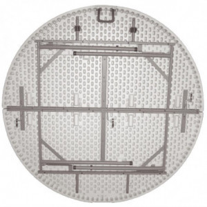 Runder Klapptisch in der Mitte Weiß Ø 1530 mm - Bolero - Fourniresto