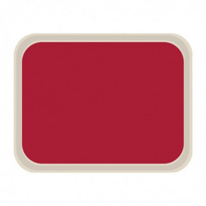 Standard-Serviertablett aus Polyester 470x360mm Rot - Roltex - Fourniresto