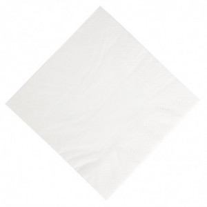 Compostable White Paper Breakfast Napkins - 3 Ply - 400 x 400 - Pack of 1000 - FourniResto