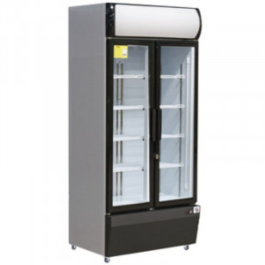 Refrigerated Beverage Display Case with 2 Doors - 4 Shelves - H 1973