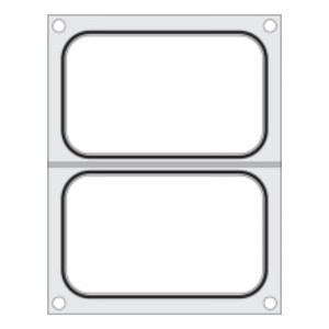 Matrice de Scellage pour Scelleuse Manuelle - 2 Compartiments 178 x 113 mm - Hendi